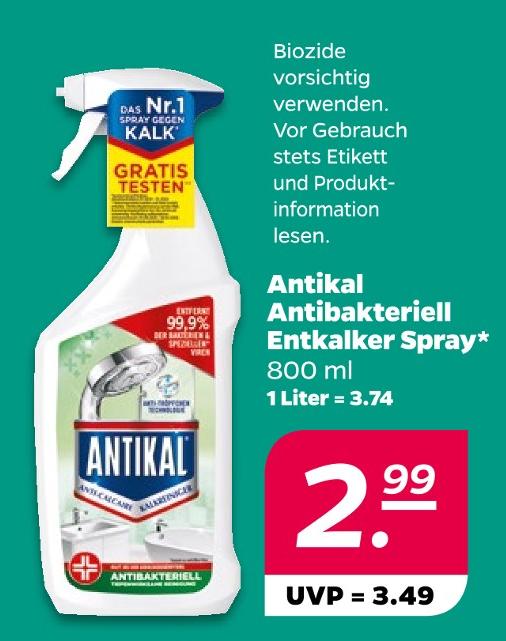 Antibakteriell Entkalker Spray
