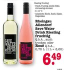 Save Water Drink Riesling fruchtig oder Rosé Angebote von Allendorf bei E center Dreieich für 6,49 €