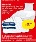 ROLLER Großbothen - Betten-Set oder 4-Jahreszeiten-Steppbett Angebot im Prospekt Betten-Set oder 4-Jahreszeiten-Steppbett bei ROLLER im Großbothen Prospekt für 9,99 €