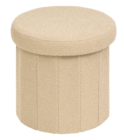 Pouf pliant Fink bouclette - Maxi Bazar à Paris Pouf pliant Fink bouclette en promo chez Maxi Bazar Paris à 12,99 €