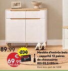 Meuble d'entrée bois en promo chez Maxi Bazar Montreuil à 69,99 €