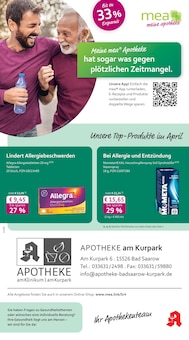 mea - meine apotheke Prospekt der KW 15 "Unsere April-Angebote" Aktueller mea - meine apotheke Prospekt "Unsere April-Angebote" Seite 1 von 4 Seiten