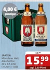 Münchner Hell im Angebot bei Getränke Quelle WVG in Dessau-Roßlau Münchner Hell Angebote von SPATEN bei Getränke Quelle WVG Dessau-Roßlau für 15,99 €