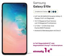Smartphone Galaxy S10e bei Telekom Partner Tönisvorst in Krefeld Smartphone Galaxy S10e im Angebot bei Telekom Partner Tönisvorst Krefeld für 1,00 €