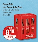 Aktuelles Coca Cola oder Coca Cola Zero Angebot bei V-Markt in Memmingen ab 8,49 €
