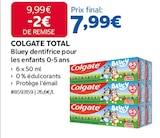 Bluey dentifrice pour les enfants 0-5 ans - COLGATE TOTAL dans le catalogue Costco