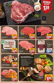 Fleischspieße Angebot im aktuellen REWE Prospekt auf Seite 13