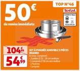 SET À POIGNÉE AMOVIBLE 5 PIÈCES - INGENIO en promo chez Auchan Supermarché Champigny-sur-Marne à 54,99 €