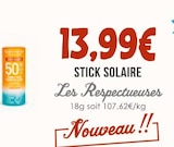 Stick Solaire - Les Respectueuses à 13,99 € dans le catalogue Naturalia