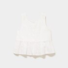 Blouse sans manches brodée à volants ivoire fille à La Halle dans Hinckange