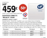Radiateur Connecté Malao H 1000W - E.Leclerc à Mulhouse Radiateur Connecté Malao H 1000W en promo chez E.Leclerc Mulhouse à 459,00 €