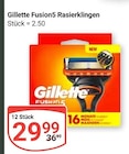 Fusion5 Rasierklingen Angebote von Gillette bei GLOBUS Oberhausen für 29,99 €