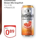 Weizen-Mix Grapefruit im Angebot bei GLOBUS in Saarbrücken Weizen-Mix Grapefruit Angebote von Schöfferhofer bei GLOBUS Saarbrücken für 0,89 €