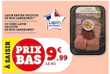 Lapin entier découpé de nos campagnes en promo chez Super U Dijon à 9,99 €