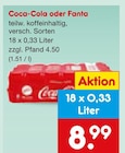 Coca-Cola oder Fanta im Angebot bei Netto Marken-Discount in Straubing Coca-Cola oder Fanta Angebote bei Netto Marken-Discount Straubing für 8,99 €