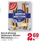 Delikatess Wiener Würstchen im Angebot bei E center in Offenbach Delikatess Wiener Würstchen Angebote von Gut & Günstig bei E center Offenbach für 2,69 €