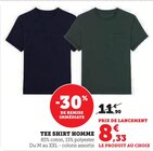 Tee Shirt Homme en promo chez Super U Quimper à 8,33 €