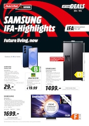 Smartphone im MediaMarkt Saturn Prospekt in Gronau Aktueller MediaMarkt Saturn Prospekt mit Smartphone, "SAMSUNG IFA-Highlights", Seite 1