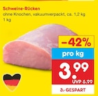 Schweine-Rücken bei Netto Marken-Discount im Apolda Prospekt für 3,99 €