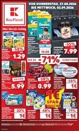 Aktueller Kaufland Prospekt, "Hier bin ich richtig", mit Angeboten der Woche, gültig von 27.08.2026 bis 27.08.2026