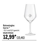 Rotweinglas Carre im METRO Prospekt Rotweinglas Carre von im aktuellen METRO Prospekt für 15,46 €