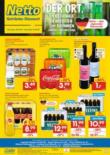 Coca Cola im aktuellen Netto Marken-Discount Prospekt (Lippstadt) Coca Cola im Netto Marken-Discount Prospekt "DER ORT, AN DEM DU IMMER AUSGEZEICHNETE PREISE FINDEST." mit 2 Seiten (Lippstadt)