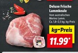 Deluxe Frische Lammkeule für 11,99 € bei Lidl im Angebot Deluxe Frische Lammkeule im aktuellen Lidl Prospekt