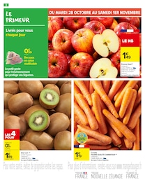 Prix et réduction Kiwi dans le prospectus Carrefour Market en cours Offre Kiwi dans le catalogue Carrefour Market du moment à la page 4