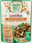 Sachet Express Lentilles Façon Petit Salé Bio - Jardin Bio Etic dans le catalogue Intermarché Hyper