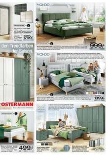 Bett im Ostermann Prospekt "Markenmöbel in den Trendfarben der Saison." mit 12 Seiten (Duisburg)