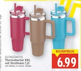 Thermobecher XXL mit Strohhalm von Gut&Günstig für 6,99 € bei E center im Angebot Thermobecher XXL mit Strohhalm von Gut&Günstig im aktuellen E center Prospekt