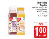 Smoothie Banane Apfel Kirsche Angebote von Gut & Günstig bei EDEKA Gera für 1,00 €