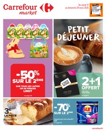 Prospectus Carrefour Market à Saint-Urcize: "PETIT DÉJEUNER", 55} pages, 17/03/2026 - 29/03/2026
