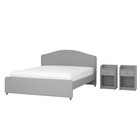 Schlafzimmermöbel 3er-Set Vissle grau 140x200 cm von HAUGA im aktuellen IKEA Prospekt
