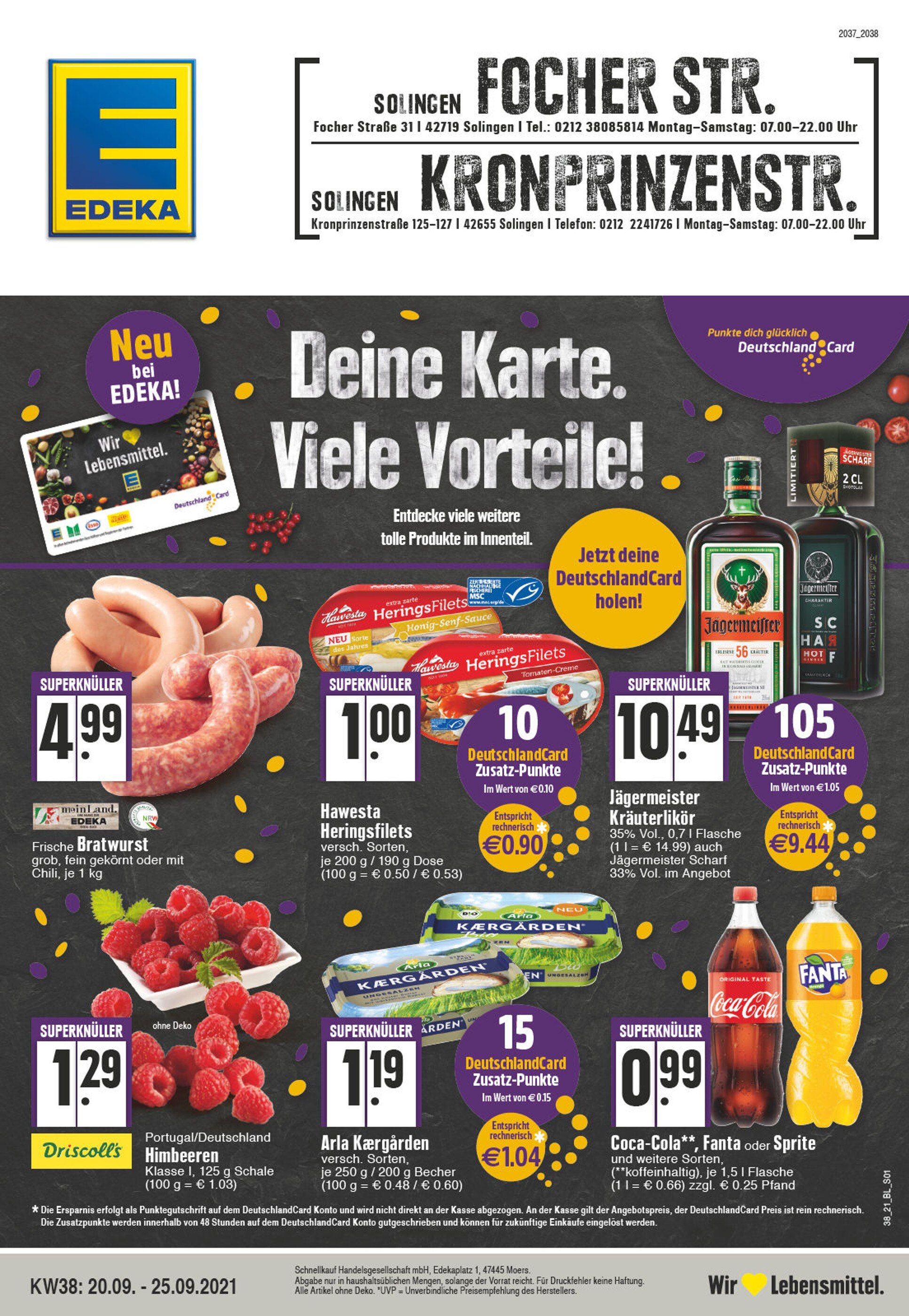 EDEKA Prospekt für Solingen mit 32 Seiten EDEKA Prospekt für Solingen: "Aktuelle Angebote", 32 Seiten, 20.09.2021 - 25.09.2021