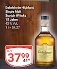 Aktuelles Dalwhinnie Highland Single Malt Scotch Whisky Angebot bei GLOBUS in Duisburg ab 37,99 €