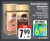 Gold löslicher Bohnenkaffee Angebote von Nescafé bei EDEKA Bayreuth für 6,99 €