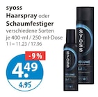 Haarspray von syoss im aktuellen V-Markt Prospekt für 4,49 €