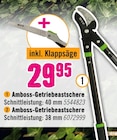 Amboss-Getriebeastschere für 29,95 € bei Hornbach im Angebot Amboss-Getriebeastschere im aktuellen Hornbach Prospekt