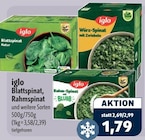 Blattspinat von iglo im aktuellen aktiv & irma Prospekt