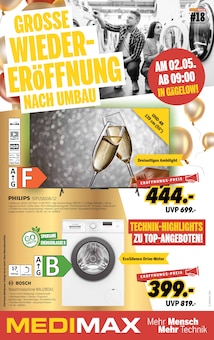 Waschmaschine im MEDIMAX Prospekt "GROSSE WIEDERERÖFFNUNG NACH UMBAU" mit 8 Seiten (Wismar)