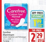 Slipeinlagen von Carefree für 1,99 € bei EDEKA im Angebot Slipeinlagen von Carefree im aktuellen EDEKA Prospekt