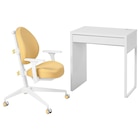 Schreibtisch und Stuhl weiß/gelb im Angebot bei IKEA in Offenbach Schreibtisch und Stuhl weiß/gelb Angebote von MICKE / GUNRIK bei IKEA Offenbach für 198,99 €