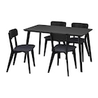 Tisch und 4 Stühle schwarz/Tallmyra schwarz/grau Angebote von LISABO / LISABO bei IKEA Witten für 468,96 €