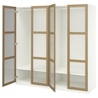 Schrankkombination weiß/Eichenfurnier Glas 200x60x201 cm Angebote von PAX / TONSTAD bei IKEA Seevetal für 610,00 €