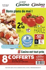 Catalogue Petit Casino à Châteaudouble, avec 12 pages Prospectus Petit Casino à Châteaudouble, "# Bons plans de mai !", 12 pages, 20/05/2020 - 07/06/2020