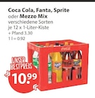 Fanta im V-Markt Prospekt Coca Cola, Fanta, Sprite oder Mezzo Mix im aktuellen V-Markt Prospekt für 10,99 €
