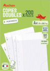 LOT DE 50 COPIES DOUBLES AUCHAN - AUCHAN - Auchan Hypermarché à Saint-Étienne LOT DE 50 COPIES DOUBLES AUCHAN - AUCHAN en promo chez Auchan Hypermarché Saint-Étienne à 2,19 €