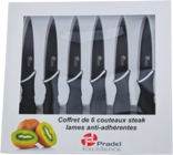 Coffret 6 couteaux lames anti-adhérentes - Pradel Excellence en promo chez Maxi Bazar Coffret 6 couteaux lames anti-adhérentes - Pradel Excellence dans le catalogue Maxi Bazar