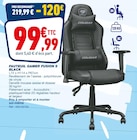 Fauteuil gamer Fusion S Black - COUGAR - Bureau Vallée à Poitiers Fauteuil gamer Fusion S Black - COUGAR en promo chez Bureau Vallée Poitiers à 99,99 €